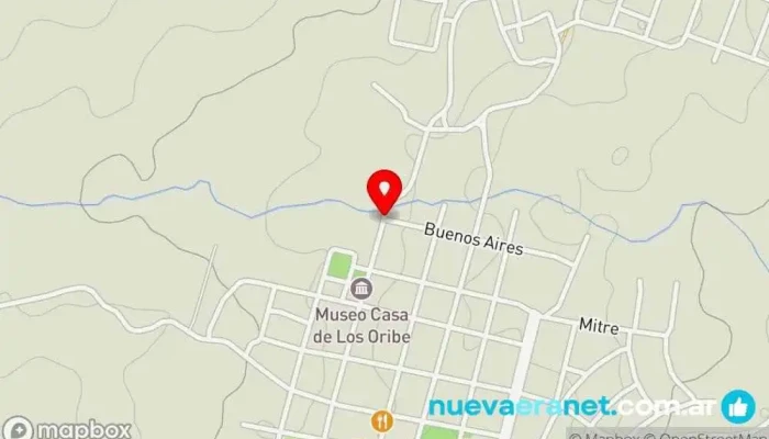 mapa de Callecita Histórica Atracción turística en Achiras