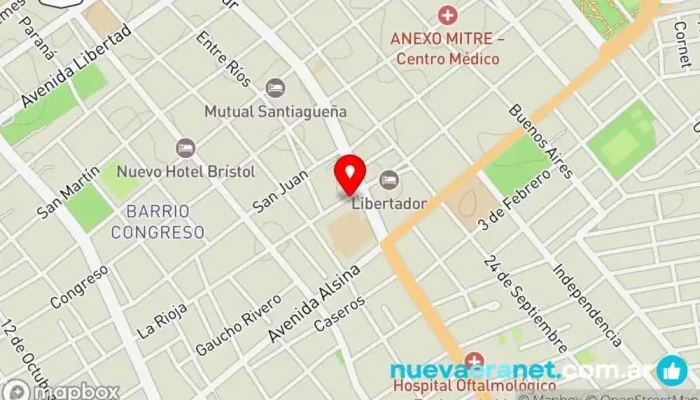mapa de Cámara Argentina de La Construcción - Delegación Sgo del Estero Asociación u organización, Constructor en Santiago del Estero