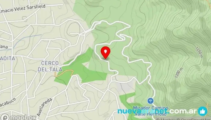 mapa de Camino del Dragón Atracción turística en La Falda