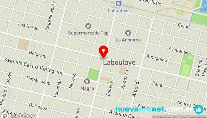 mapa de Carrara Motos Comercio en Laboulaye