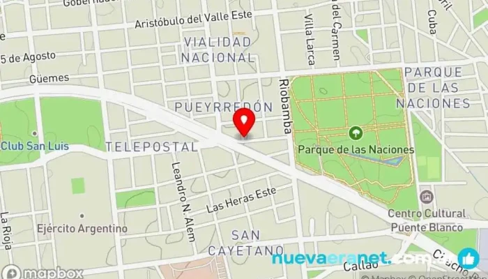 mapa de Casa Amelie. Hospedaje Hotel en San Luis