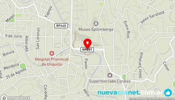 mapa de Casa Ararat Comercio en Unquillo