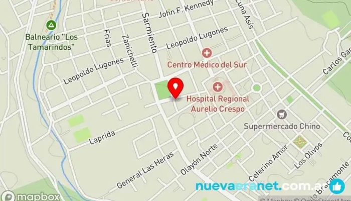 mapa de Casa Arias (Zona Sur) Librería en Cruz del Eje