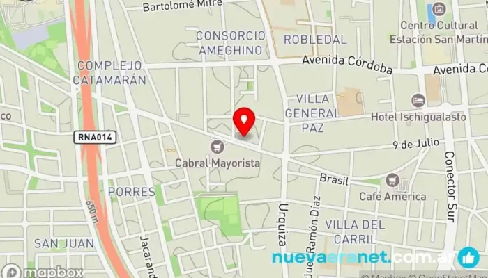 mapa de Casa beba Parque infantil en San Juan