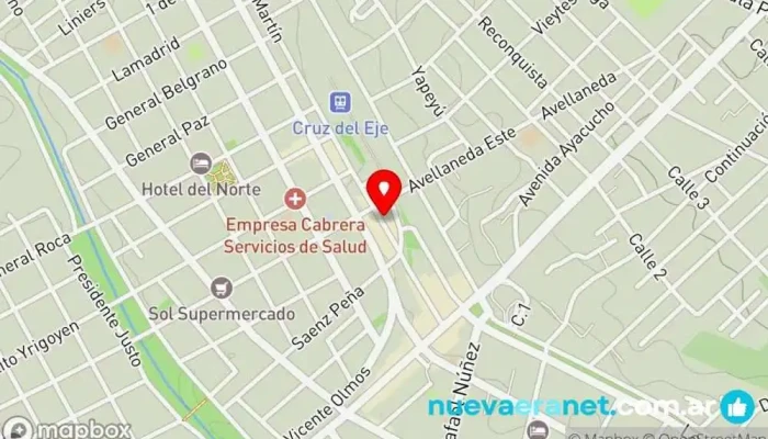mapa de CASA BURGUI Tienda de ropa en Cruz del Eje