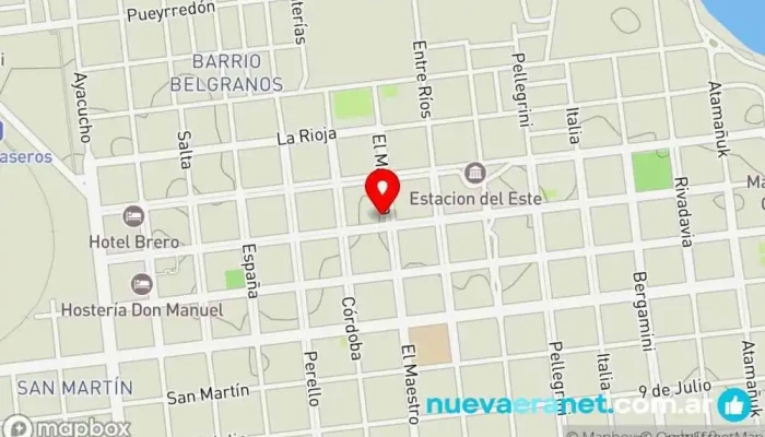 mapa de Casa Carbiar Tienda de ropa de hombre en Monte Caseros