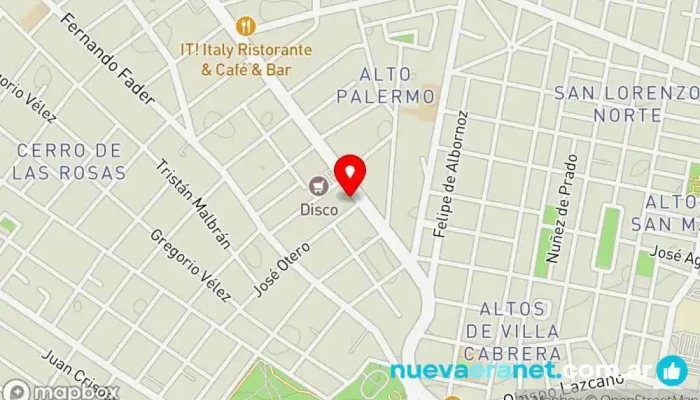 mapa de Casa Chula Tienda de muebles, Interiorista en CFD