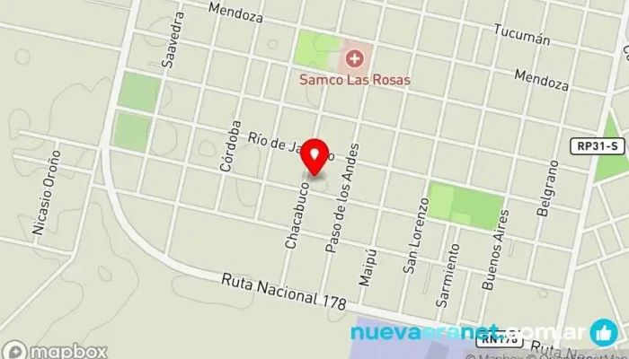 mapa de Casa Costa Apartamento turístico en Las Rosas