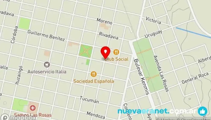mapa de Casa Costa  en Las Rosas