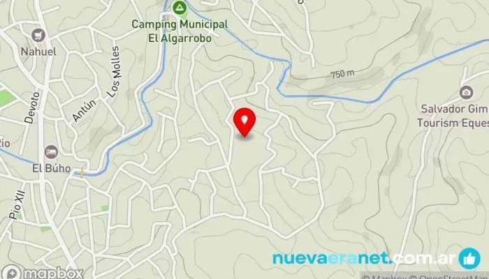 mapa de Casa de Campo Atardecer Serrano  en Agua de Oro