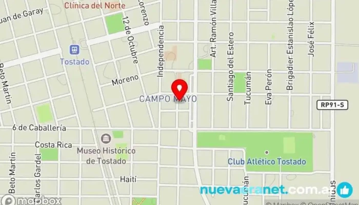 mapa de Casa de cele Hotel en Tostado