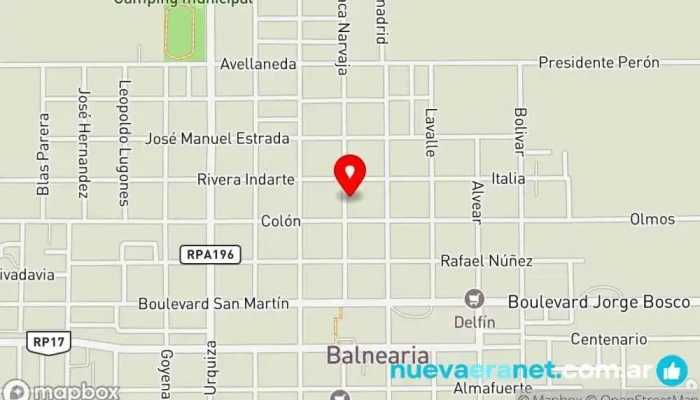 mapa de Casa de Familia LAGARON Edificio de apartamentos en Balnearia