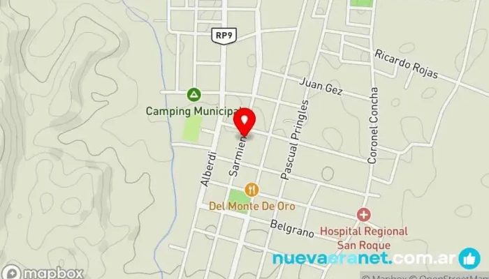 mapa de Casa de familia Ruben Albergue en San Francisco del Monte de Oro