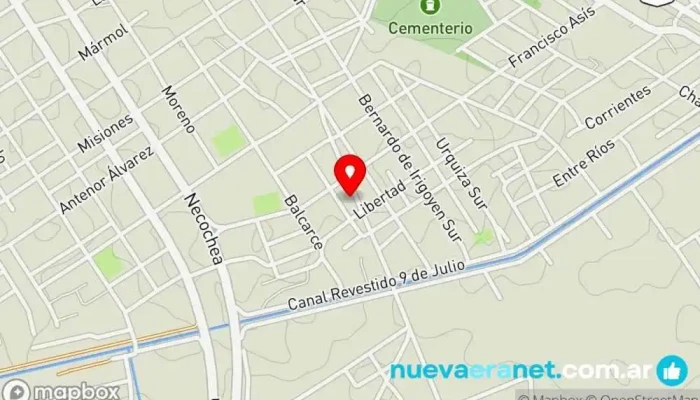 mapa de Casa de Juan Ruiz Comercio en La Banda