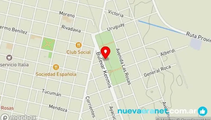 mapa de casa de la cultura Centro cultural en Las Rosas