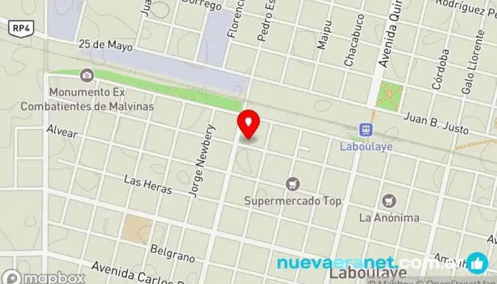 mapa de Casa de la Cultura Centro cultural en Laboulaye