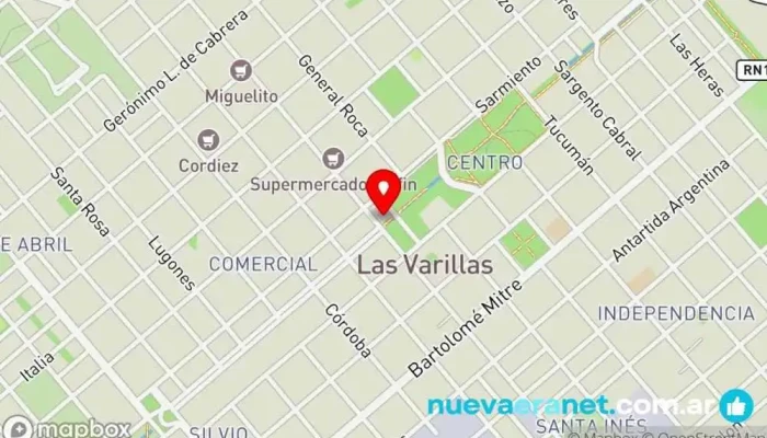 mapa de Casa de la Historia y la Cultura del Bicentenario Centro cultural en Las Varillas