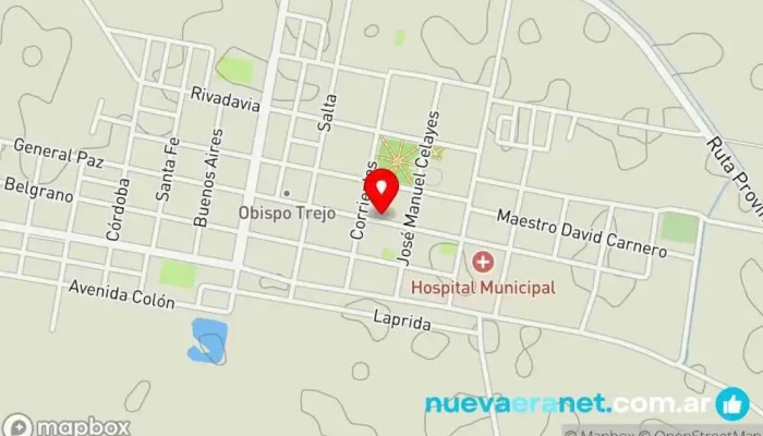 mapa de Casa de las palomas Comercio en Obispo Trejo