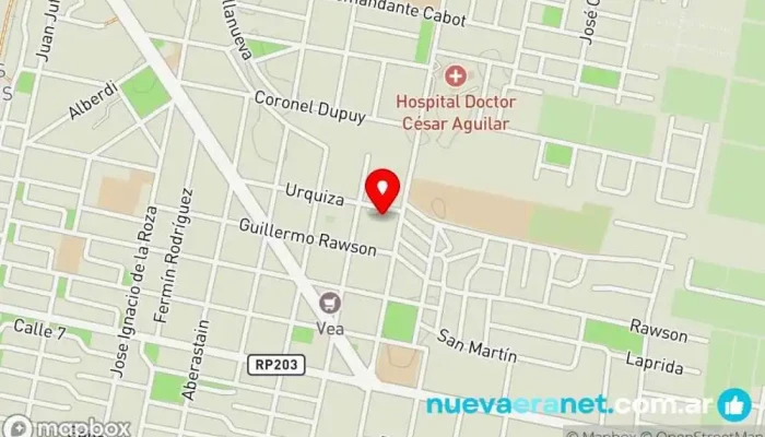mapa de Casa de los Ruarte onqv Complejo de apartamentos en Caucete