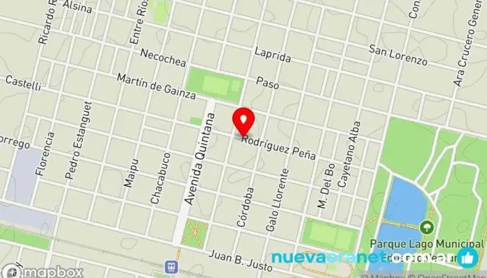mapa de Casa de Marcelo,comedor comunitario.ONG Pensión en Laboulaye
