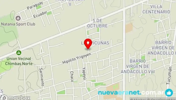 mapa de Casa de mila Condominio en Chimbas