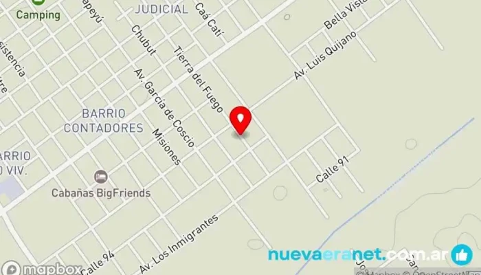 mapa de Casa de Oscar Alojamiento con servicio, Alojamiento en Paso de la Patria