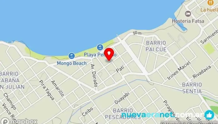 mapa de Casa Del Paso Marta Villa Descansó  en Paso de la Patria