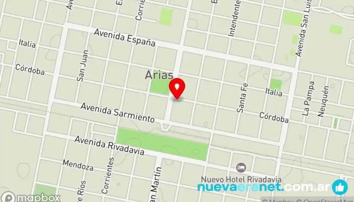 mapa de Casa Diez Tienda de electrónica en Arias
