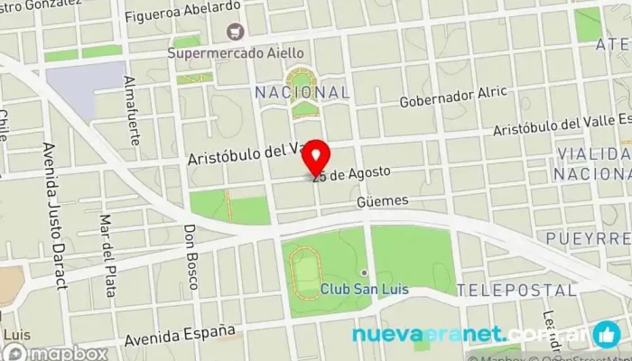 mapa de Casa embrague Tienda de repuestos de automóviles usados en San Luis
