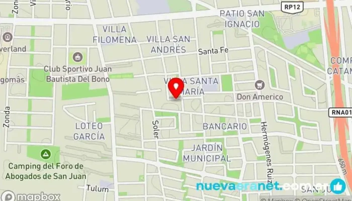 mapa de Casa en Alquiler Barrio Natania Resodencial  en San Juan
