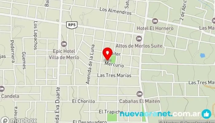 mapa de Casa Etor  en Merlo