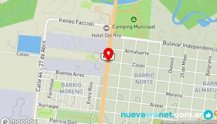 mapa de Casa Ferreyra S.A. Concesionario de motos, Compraventa de automóviles, Venta de embarcaciones, Tienda de motores fueraborda en Reconquista