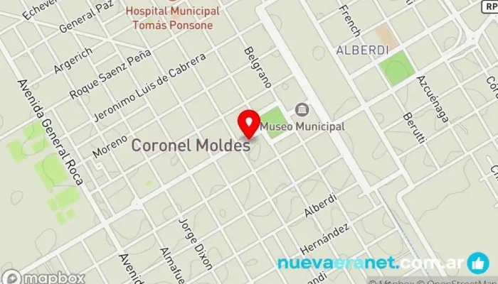 mapa de CASA FRISANT Tienda de artículos para el hogar en Coronel Moldes