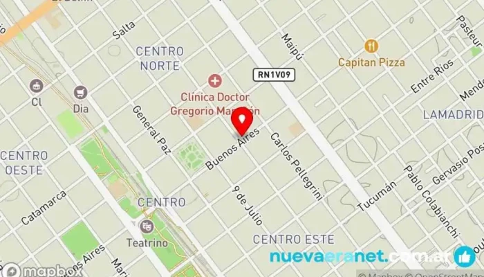 mapa de CASA FUCSIA Tienda de ropa en Villa María