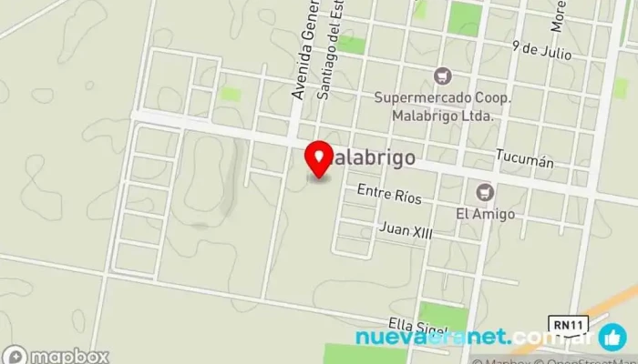 mapa de Casa Gloria Pinatti Atracción turística en Malabrigo