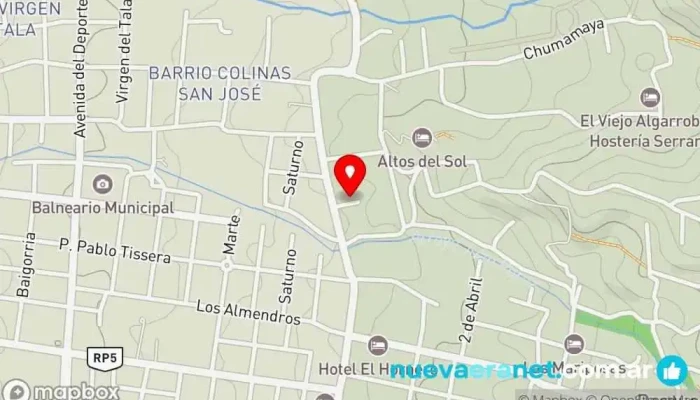 mapa de Casa Grande Hostel Hotel en Merlo