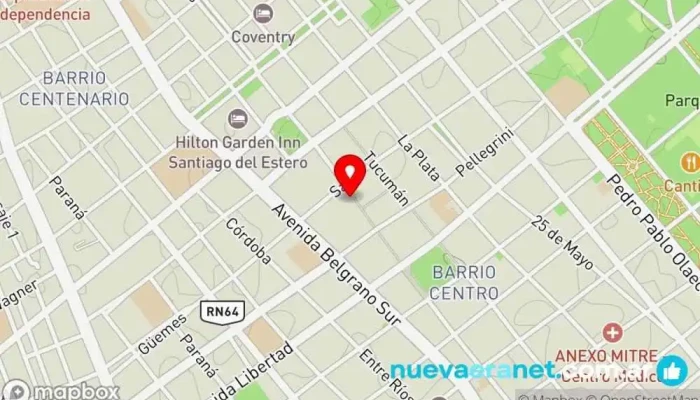 mapa de Casa Groppa Tienda de electrodomésticos en Santiago del Estero