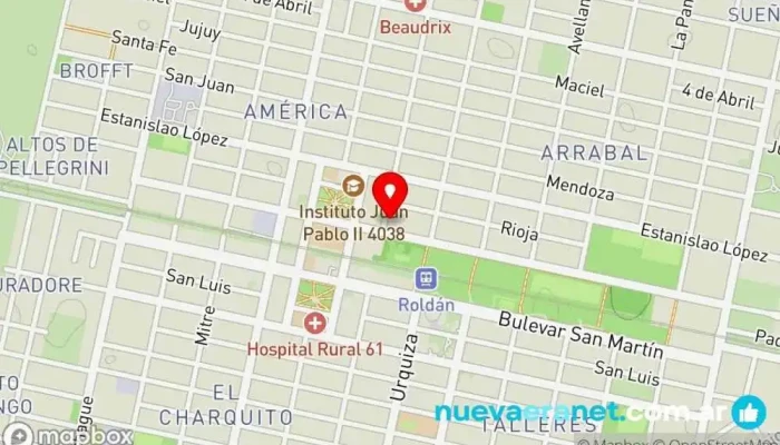 mapa de Casa Juaristi Ferretería en Roldán