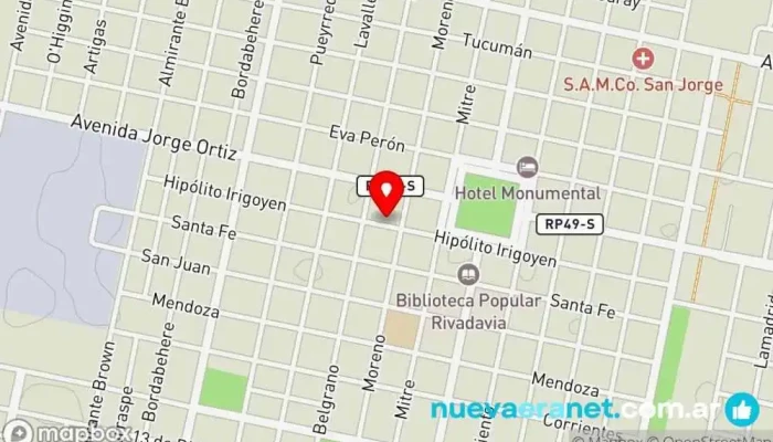 mapa de Casa Laube Centro comercial en San Jorge