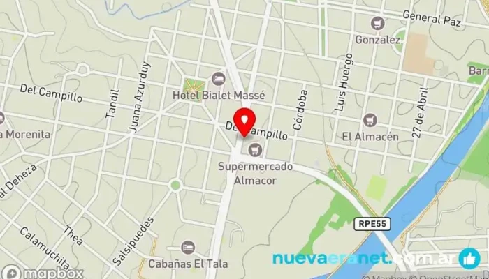 mapa de Casa Longo Bialet Masse Comercio, Librería, Tienda de cubertería, Tienda de artículos de pesca, Juguetería en Bialet Massé