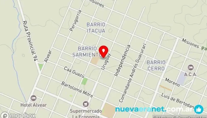mapa de casa luna Tienda de ropa en Santo Tomé