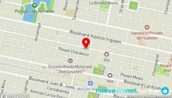 mapa de CASA MATTEUCCI Tienda de bicicletas en Marcos Juárez
