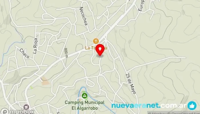 mapa de Casa mely  en Agua de Oro