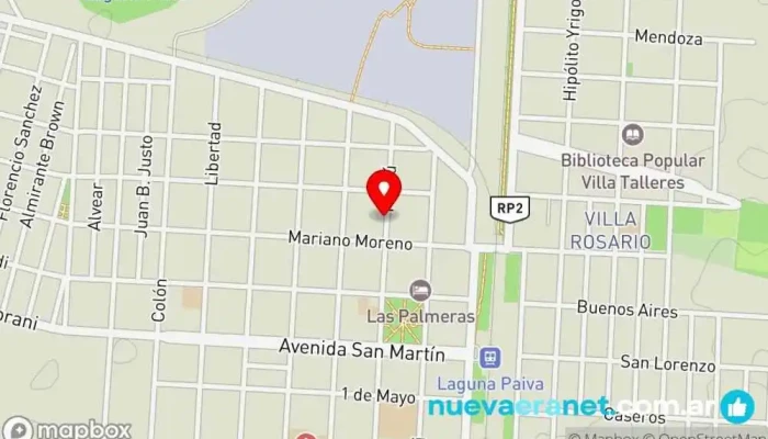 mapa de CASA MERATI HOGAR Tienda de artículos para el hogar en Laguna Paiva