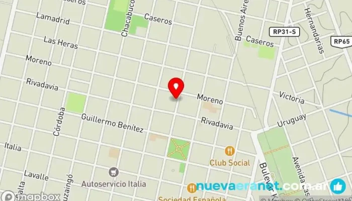 mapa de Casa Nueva Apartamento turístico en Las Rosas