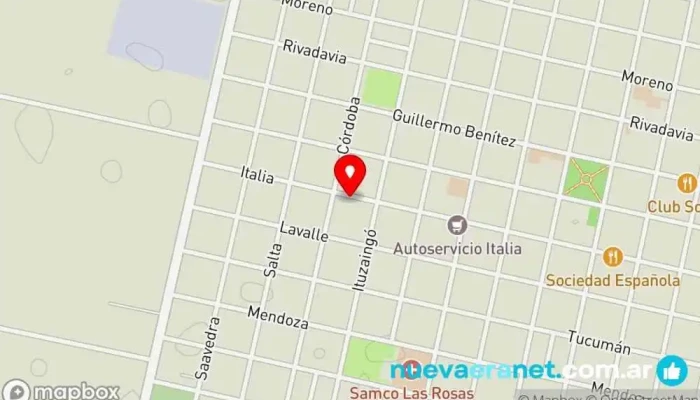 mapa de Casa Nueva  en Las Rosas