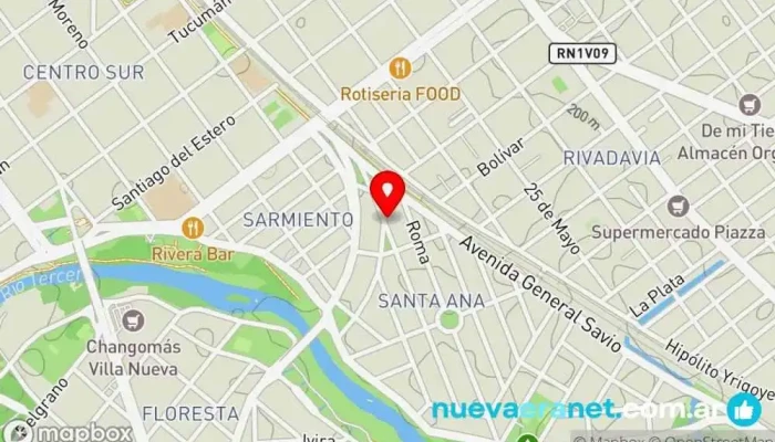 mapa de CASA OASIS Comercio en Villa María