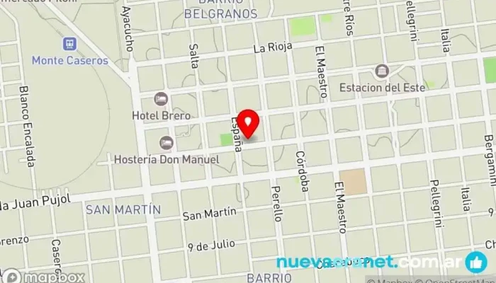 mapa de Casa Román Relojería en Monte Caseros