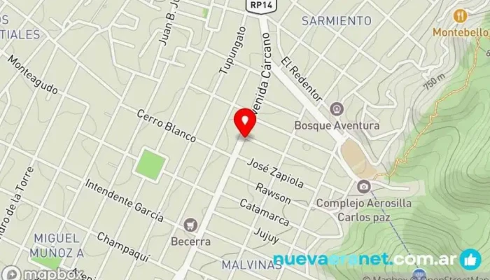 mapa de CASA SANTOS S.R.L. – ʜᴇʀʀᴀᴍɪᴇɴᴛᴀꜱ [Casa Central] Ferretería, Tienda de herramientas en Villa Carlos Paz
