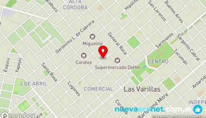 mapa de Casa Tissera Relojes Y Joyas Joyería en Las Varillas